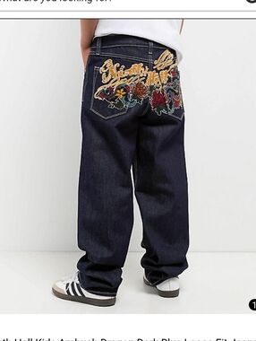 Ninth Hall Ambush Embroidered Dark Blue Youth Jeans Size 24